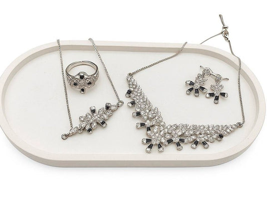 Floral Crystal Jewellery Set